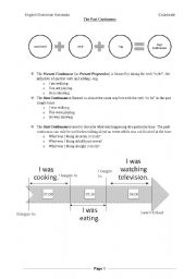 English Worksheet: Past Continuous Handout