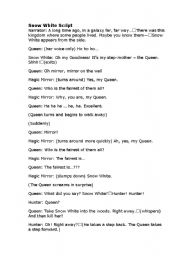 English Worksheet: SNOWWHITE