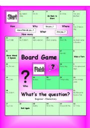 How…? Questions Board Game  ESL Resources (teacher made)