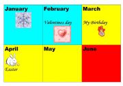 English Worksheet: Design a calender