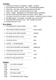 English worksheet: sheet grade 6 way ahead first term