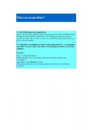 English Worksheet: Preposition Tutorial