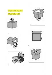 English worksheet: prepositions of place