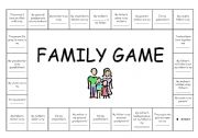 English Worksheet: FAMILY GAME