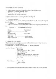 English worksheet: reported speech