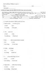 English worksheet: Exam elementrary