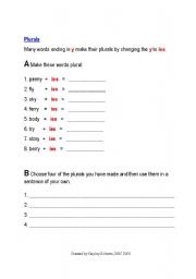 English Worksheet: Plural 