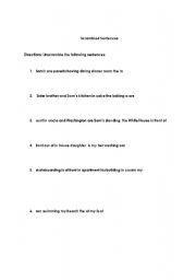 English Worksheet: scrambled sentences