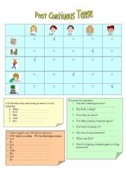 English Worksheet: the past continuous tense