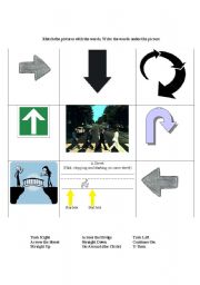 English Worksheet: Learning Direction Symbols