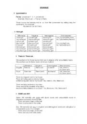 English Worksheet: Grammar Revision