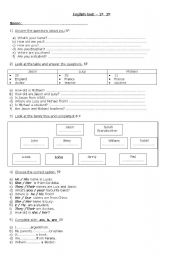 English Worksheet: 7th grade test