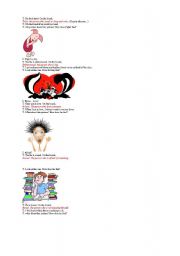 English Worksheet: presentation of feelings 2