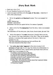 English worksheet: Ideas for reading comprehension work
