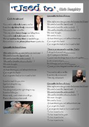 English Worksheet: Used To by Chris Daughtry(perfect for teaching the subject used to)