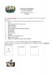 English Worksheet: Movie Review