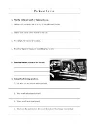 English worksheet: Backseat Driver