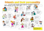 English Worksheet: Friends and their personality