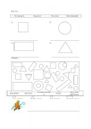 English Worksheet: SHAPES