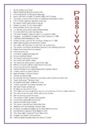 100 sentences to change into Passive Voice