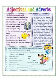 English Worksheet: Adjectives and Adverbs