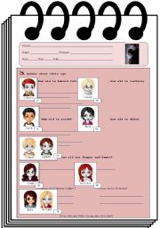 English Worksheet: Twilight Characters Age