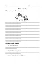 English Worksheet: Writing worksheet