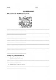 English Worksheet: Writing worksheet