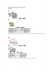 English Worksheet: Comparative adjectives