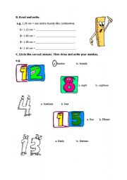 English worksheet: numbers