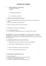 English worksheet: Marylin Mansons Interview by Michael Moore.