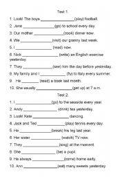 English worksheet: Test