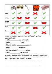 English Worksheet: HAVE GOT/HAS GOT