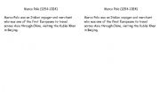 English Worksheet: Marco Polo