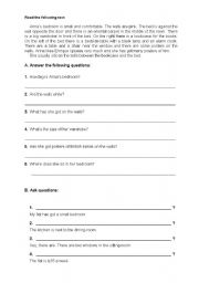 English Worksheet: Anns bedroom