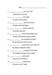 English worksheet: W Questions