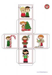 English Worksheet: Christmas Set  (4)  -  a pair of dice