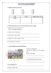 English Worksheet: Present Continuous