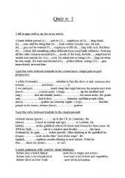 English Worksheet: another quiz