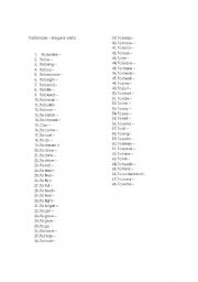 English Worksheet: past simple conjugations