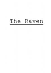 English Worksheet: The Raven