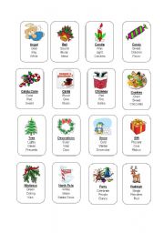 English Worksheet: Christmas Taboo Cards