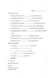 English worksheet: although vs. however