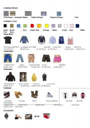 Clothing Catalog - Speaking Activity