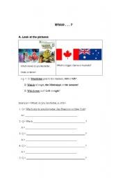 English worksheet: Which is bigger, Canada or Australia? 