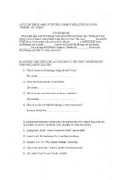 English Worksheet: who-which