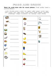 English Worksheet: Food and drink