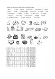 English Worksheet: food