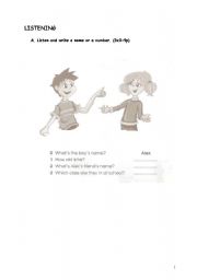 English worksheet: 4th Grade Exam 1