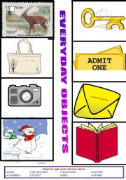 English worksheet: EVRYDAY OBJECTS